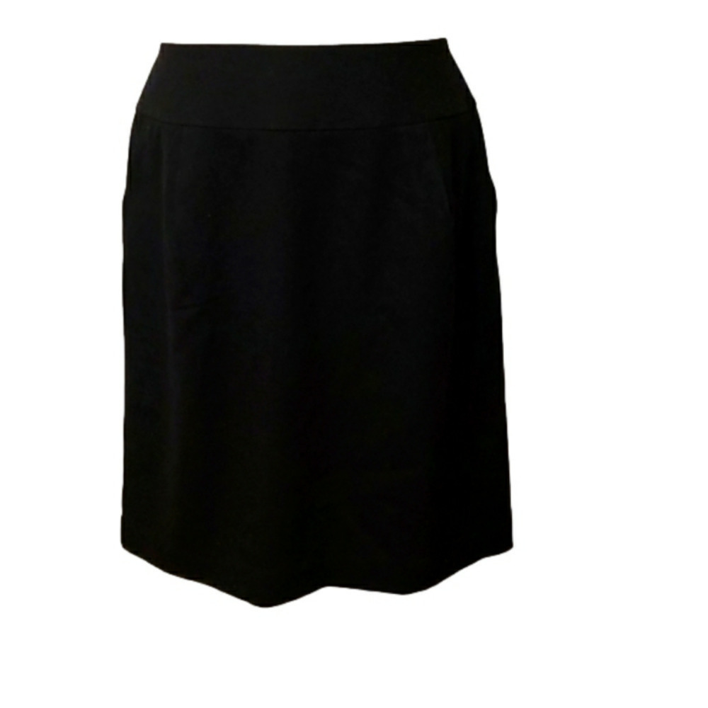 TALBOTS Stretch Fabric Wool Black Skirt Size 10